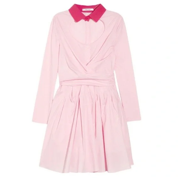 carven dress pink CARVEN Layered Cotton-gauze Gown - Women - Pink Dresses